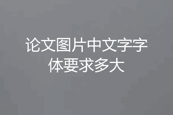 论文图片中文字字体要求多大