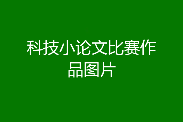 科技小论文比赛作品图片