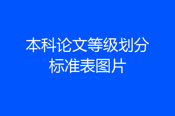 本科论文等级划分标准表图片