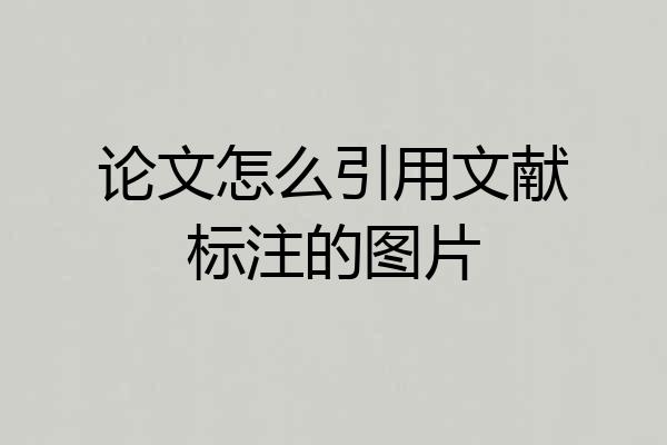 论文怎么引用文献标注的图片