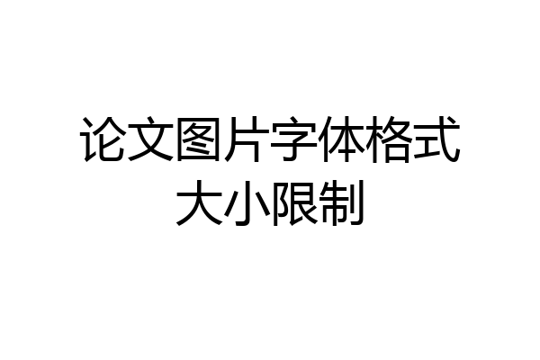 论文图片字体格式大小限制