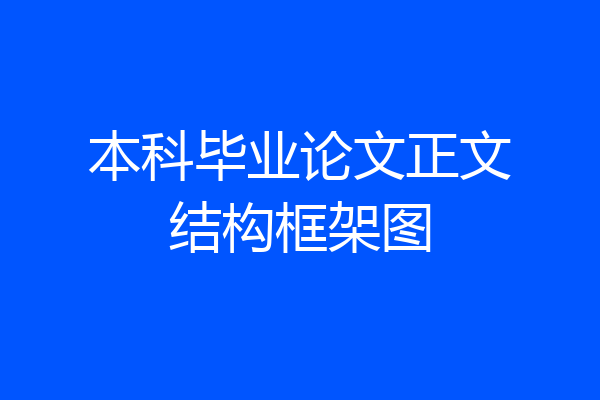 本科毕业论文正文结构框架图
