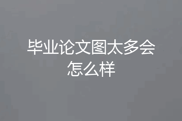 毕业论文图太多会怎么样