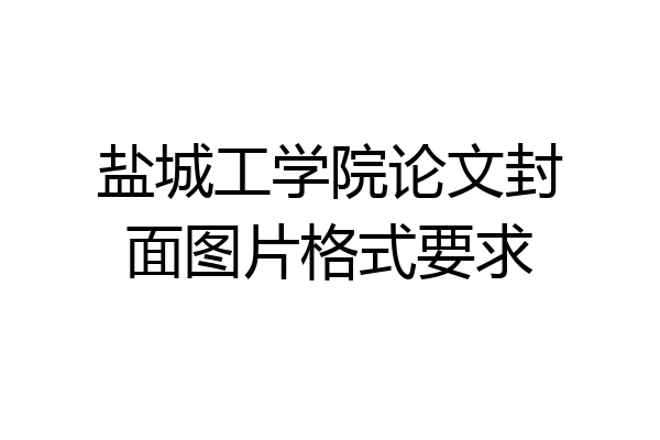 盐城工学院论文封面图片格式要求