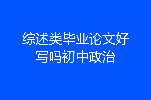 综述类毕业论文好写吗初中政治