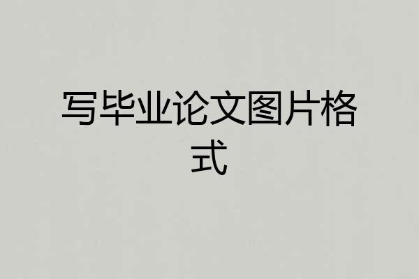 写毕业论文图片格式