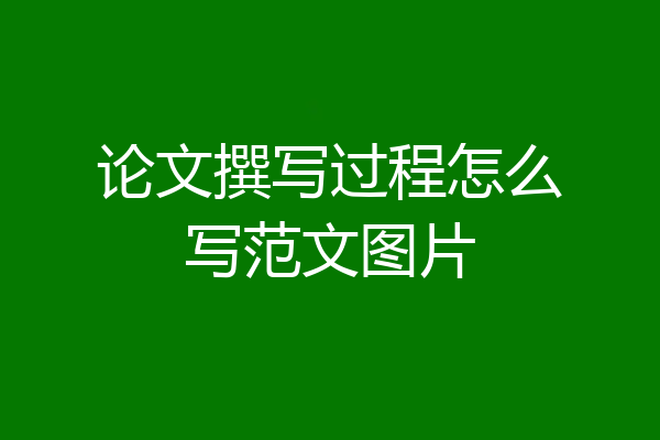 论文撰写过程怎么写范文图片