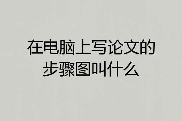 在电脑上写论文的步骤图叫什么