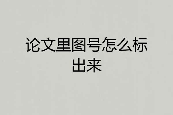 论文里图号怎么标出来