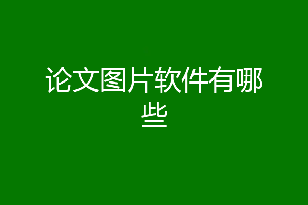 论文图片软件有哪些