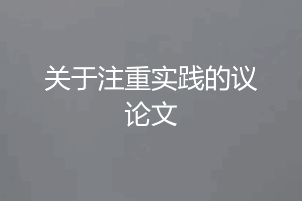 关于注重实践的议论文