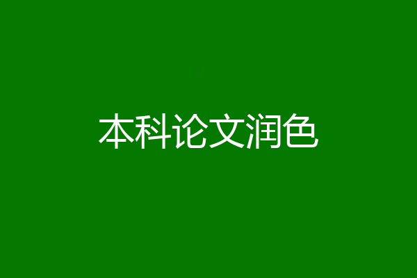 本科论文润色