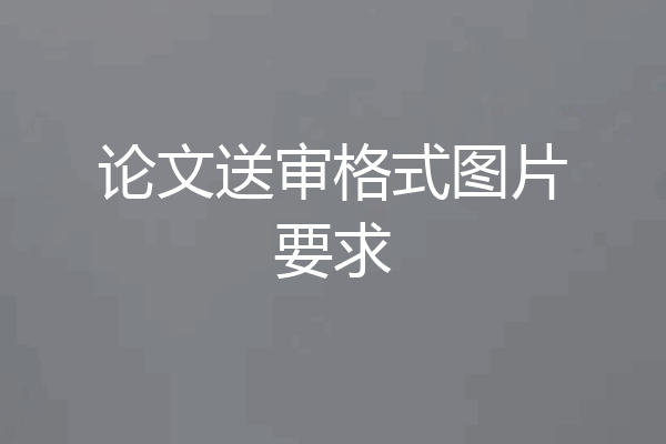 论文送审格式图片要求