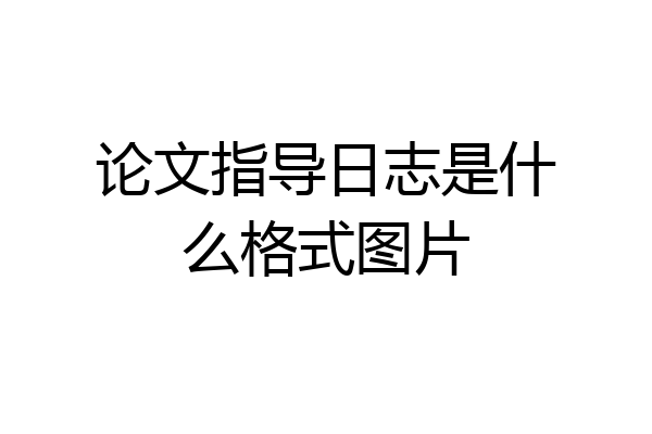 论文指导日志是什么格式图片