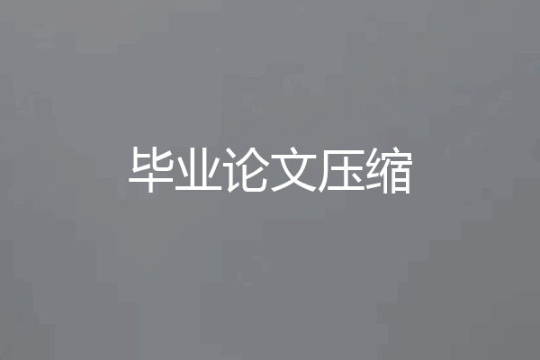 毕业论文压缩