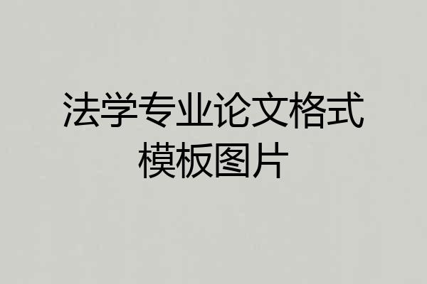 法学专业论文格式模板图片