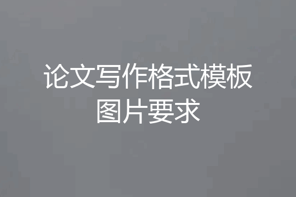 论文写作格式模板图片要求