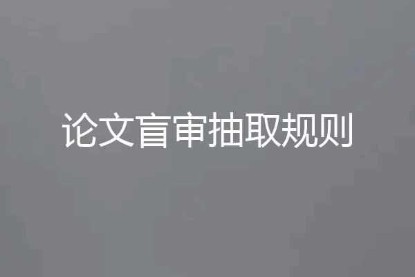 论文盲审抽取规则