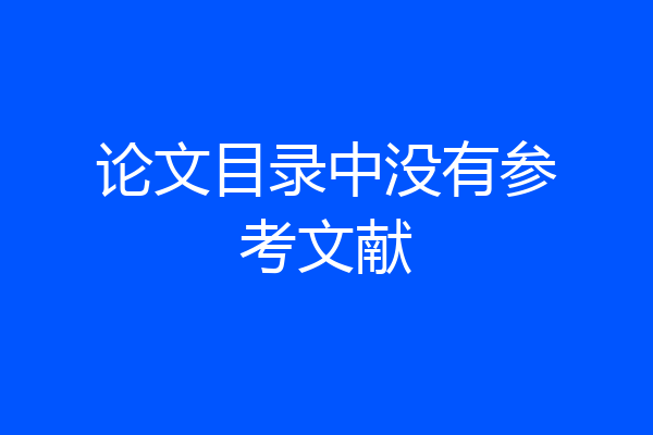 论文目录中没有参考文献