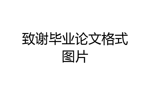 致谢毕业论文格式图片