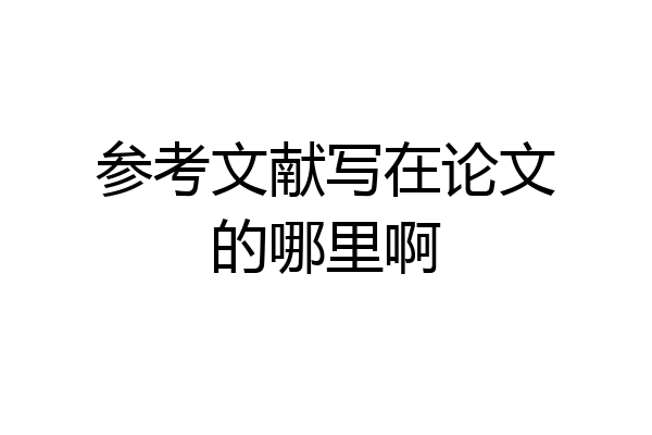 参考文献写在论文的哪里啊