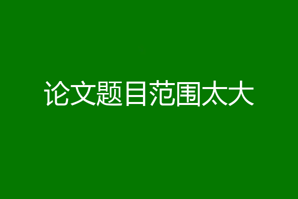 论文题目范围太大