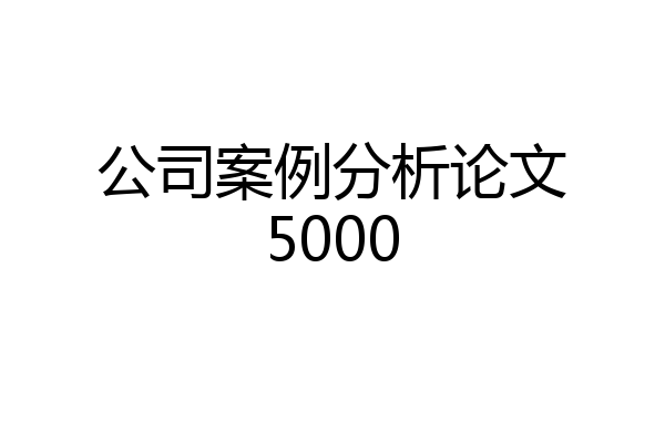 公司案例分析论文5000