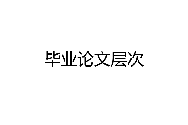 毕业论文层次