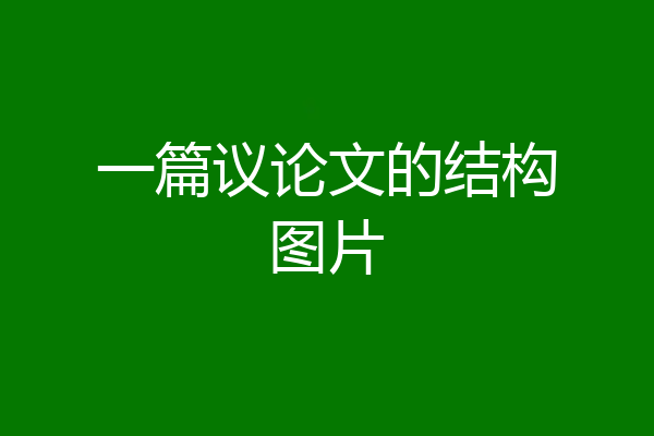 一篇议论文的结构图片
