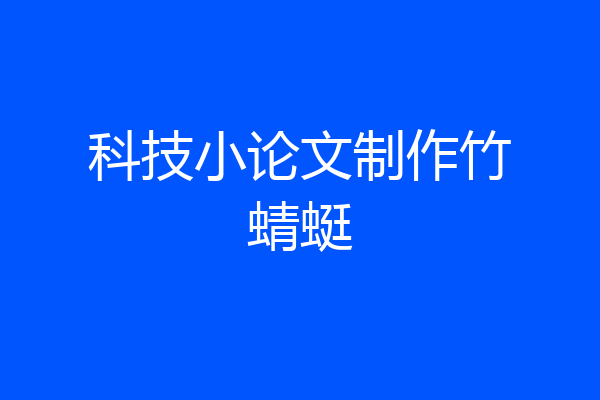 科技小论文制作竹蜻蜓