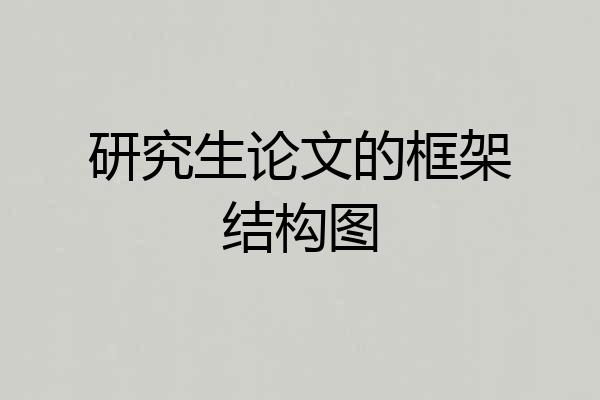 研究生论文的框架结构图