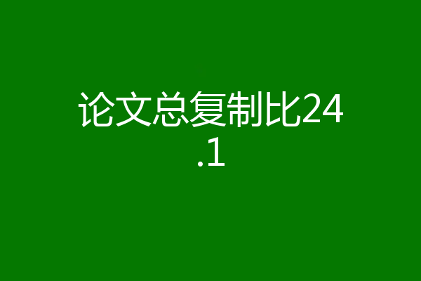 论文总复制比24.1
