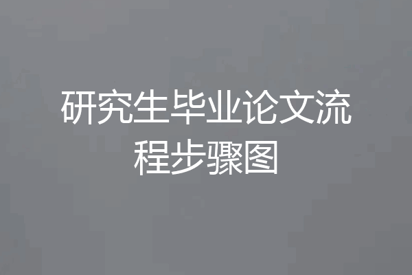 研究生毕业论文流程步骤图