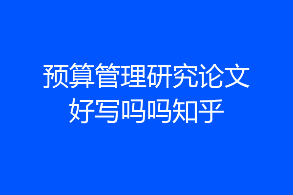 预算管理研究论文好写吗吗知乎