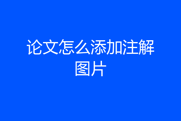 论文怎么添加注解图片