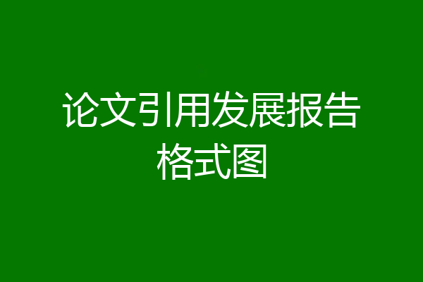 论文引用发展报告格式图