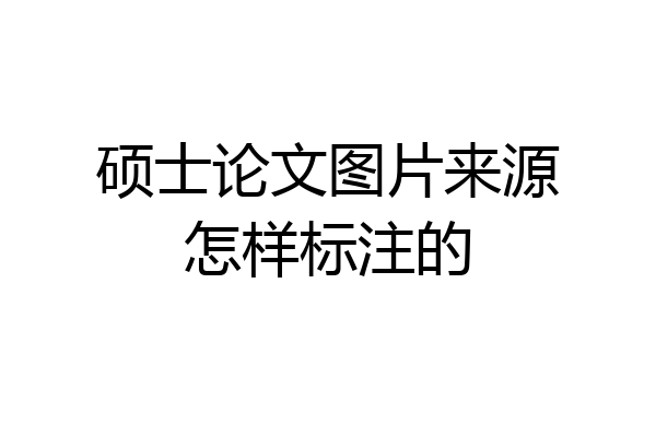 硕士论文图片来源怎样标注的