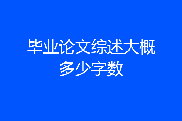 毕业论文综述大概多少字数