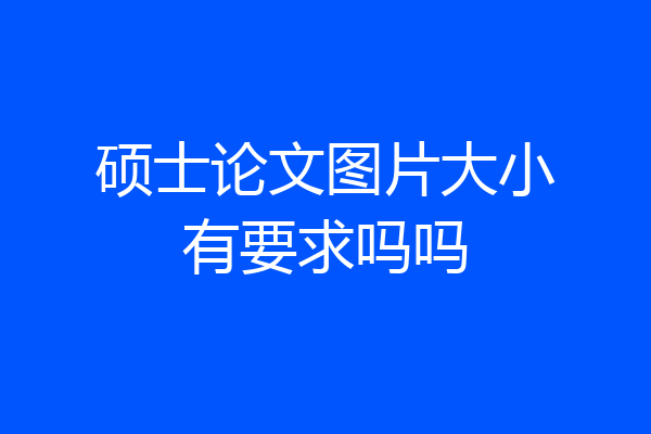 硕士论文图片大小有要求吗吗