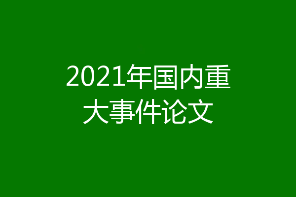 2021年国内重大事件论文