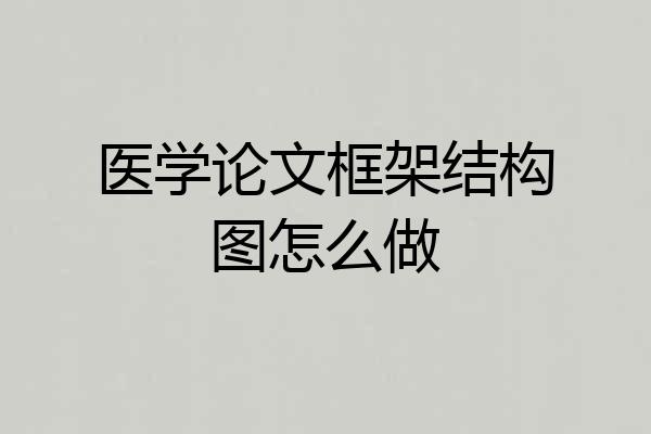 医学论文框架结构图怎么做