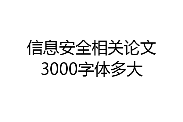 信息安全相关论文3000字体多大