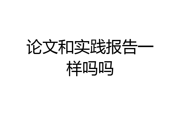 论文和实践报告一样吗吗