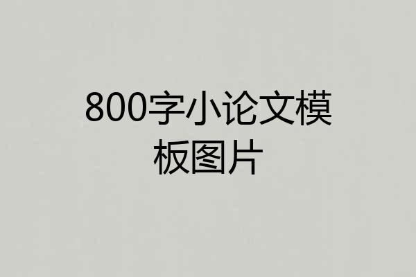 800字小论文模板图片