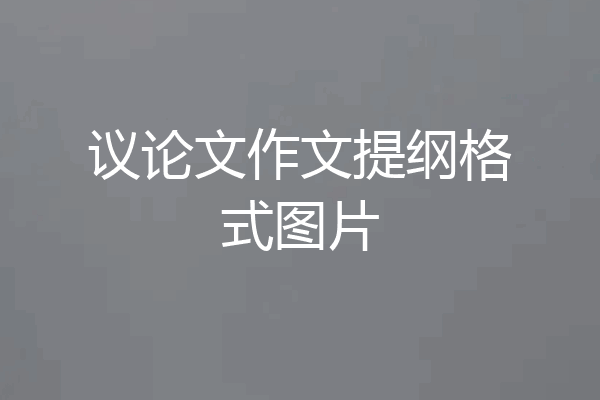 议论文作文提纲格式图片
