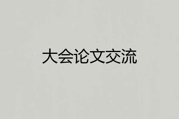 大会论文交流
