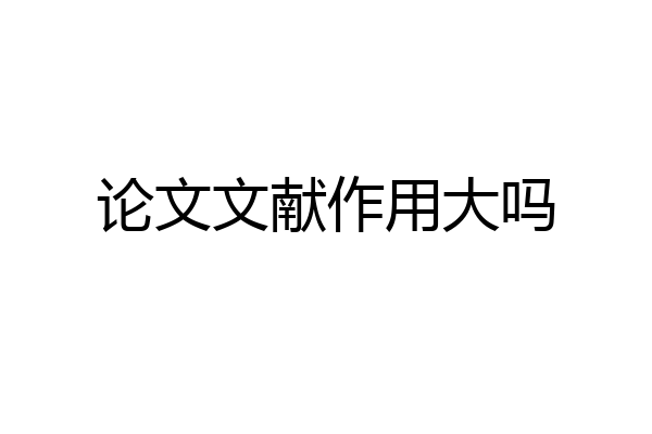 论文文献作用大吗