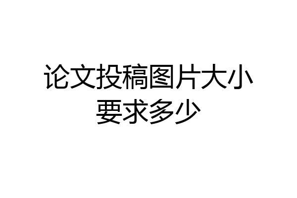 论文投稿图片大小要求多少