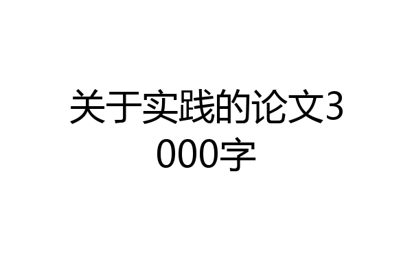 关于实践的论文3000字
