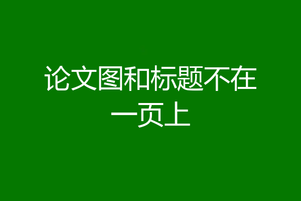 论文图和标题不在一页上